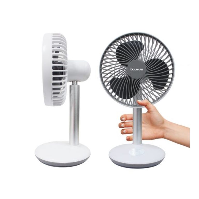Ventilador Portátil de Escritorio Austro Recargable 6” con 4 Velocidades y USB-C