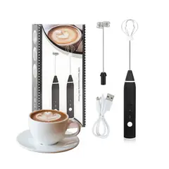 GENERICO - Espumador de Leche Eléctrico 2 en 1 carga USB