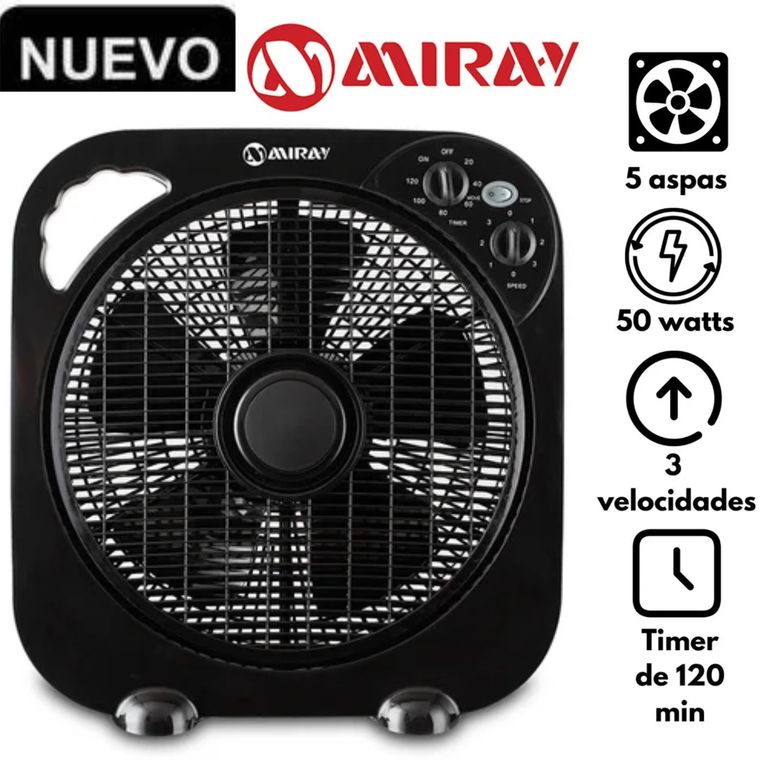 Ventilador 12" VMC-1052 50 Watts Negro