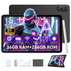 BLACKVIEW - Tablet Mega 2 wifi 36GB RAM 256GB Tablet PC 12'' 2K FHD 9000mAh Gris