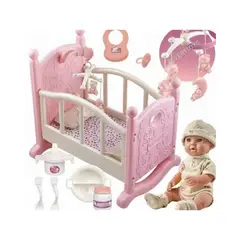 GENERICO - Cuna para muñeca bebe con accesorios