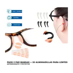 GENERICO - PACK MANGAS Y ALMOHADILLA ANTIDESLIZANTE PARA LENTES