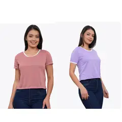 GENERICO - POLO PACK X2 MANGA CORTA MUJER AZAYU