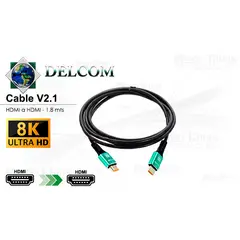 GENERICO - Cable HDMI a HDMI Delcom 1.8m HDMI 2.1 8K Cabeza de Aluminio