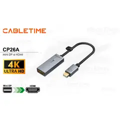 GENERICO - Adaptador Mini DisplayPort a HDMI Cabletime CP26A 4K 30Hz