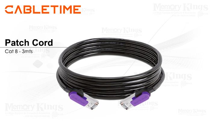 Cable de Red Patch Cord Cat8 Cabletime CN80N 3m