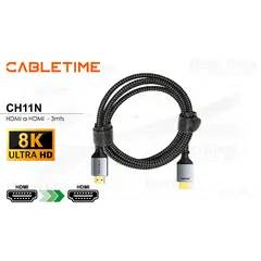 GENERICO - Cable HDMI a HDMI Cabletime CH11N 3m 8K 60Hz
