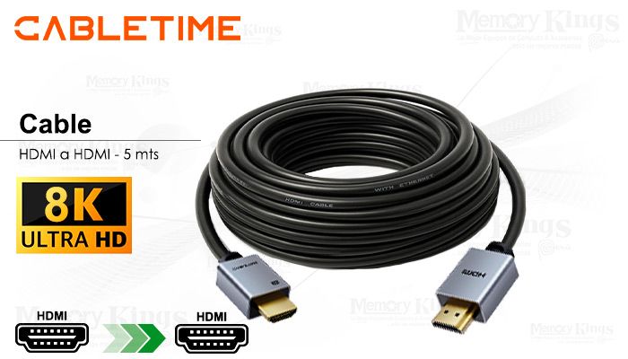 Cable HDMI a HDMI Cabletime CH11P 5m 8K 60Hz
