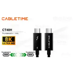 GENERICO - Cable Thunderbolt 4 Cabletime CT40H 1m 100W