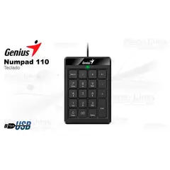 GENIUS - Teclado Numérico Numpad 110 Negro