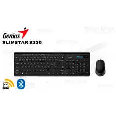 GENIUS - Teclado y Mouse SlimStar 8230 AI Copilot Wireless Bluetooth Negro