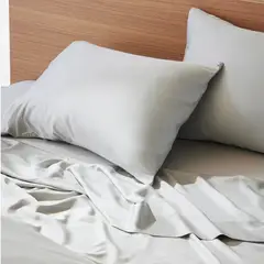 ISATEX HOME - Juego de Sábanas Plomo Plata 100% Bambú