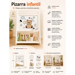 GENERICO - Pizarra Magnética y Acrílica Montessori Infantil