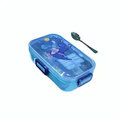 GENERICO - Táper Lunch Box Dino de Acero Inoxidable con Cubierto para Lonchera Niños
