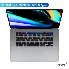 APPLE - MacBook Pro 2019 16” i7 16GB RAM + 512GB SSD Gris Espacial Reacondicionado Grado A