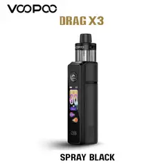 VOOPOO - Drag X3 Pod Mod 80W 5ml PnP X - Diseño SPRAY BLACK