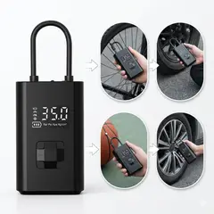 OEM - Bomba de Aire Portátil Digital con Parada Automática - Ideal para Autos, Motos y Bicicletas