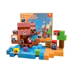 GENERICO - BARCO PIRATA MINECRAFT BLOQUES MAGNÉTICOS 100PCS PARA NIÑOS