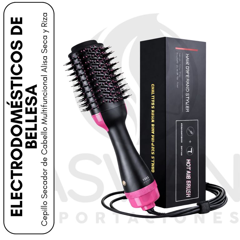Cepillo Secador de Cabello Multifuncional Alisa Seca y Riza
