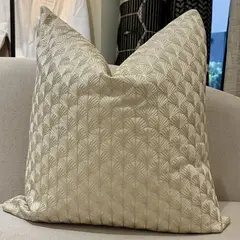 CLAUDIA RIVA HOME - Funda de Cojín Abanico Bronce + relleno de Poliester