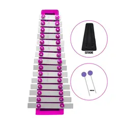 VENTURI - Xilófono Metalófono de 2 octavas de 15 Notas Rosado