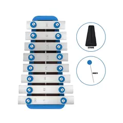 GENERICO - Xilófono Metalófono de 1 octava de 8 Notas Azúl