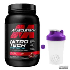 MUSCLETECH - PROTEÍNA NITRO TECH WHEY PROTEIN 907 GR MILK CHOCOLATE - 20 SERVICIOS