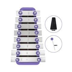 GENERICO - Xilófono Metalófono de 1 octava de 8 Notas Lila