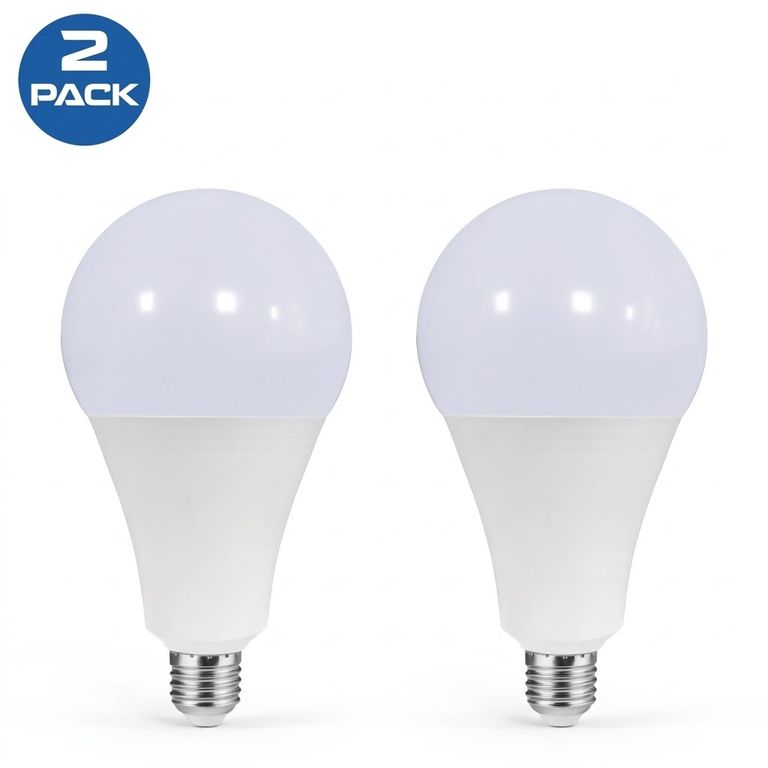 Pack 2 Focos LED 24W Luz Blanca E27 6500K Bajo Consumo