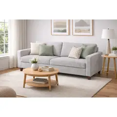 ARTSOFA - Sofá Tres Cuerpos Meridan Plata Antifluido