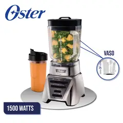 OSTER - Licuadora 2HP Vaso de Vidrio 2L + Blender
