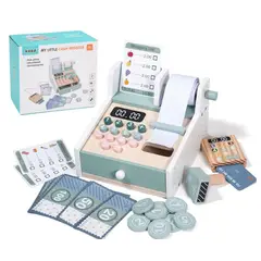 GENERICO - Juguete Mini Caja Registradora De Madera Para Niños Didactico