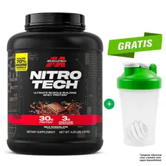 MUSCLETECH - Nitrotech Whey Protein 4 LBS Proteina - Chocolate + Shaker
