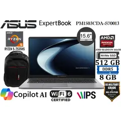 ASUS - NOTEBOOK 15.6 RYZEN 5-7535HS 8GB DDR5 512GB M.2 FREEDOS - MISTY GREY + MOCHILA TEROS