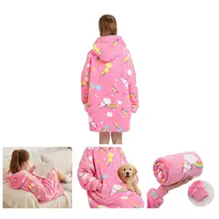 OEM - Polerón Sudadera Niñas Oversized Luminiscente - Manta Vestible Abrigadora Calidad Premium