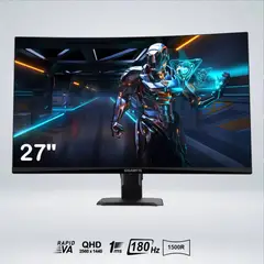 GIGABYTE - MONITOR GS27QCA GAMER CURVO QHD 27 " VA 180hz 1ms HDR AMDfreesync