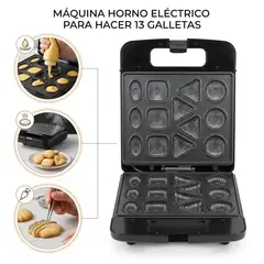 OEM - Máquina de Hacer Galletas 1400W con 13 Moldes - Horno Eléctrico de Repostería Casera