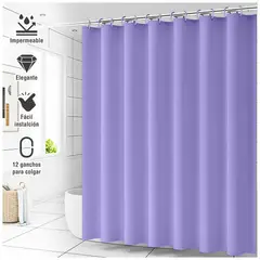 KELLER - Cortina de Baño Impermeable Premium 180x180 Lila U88