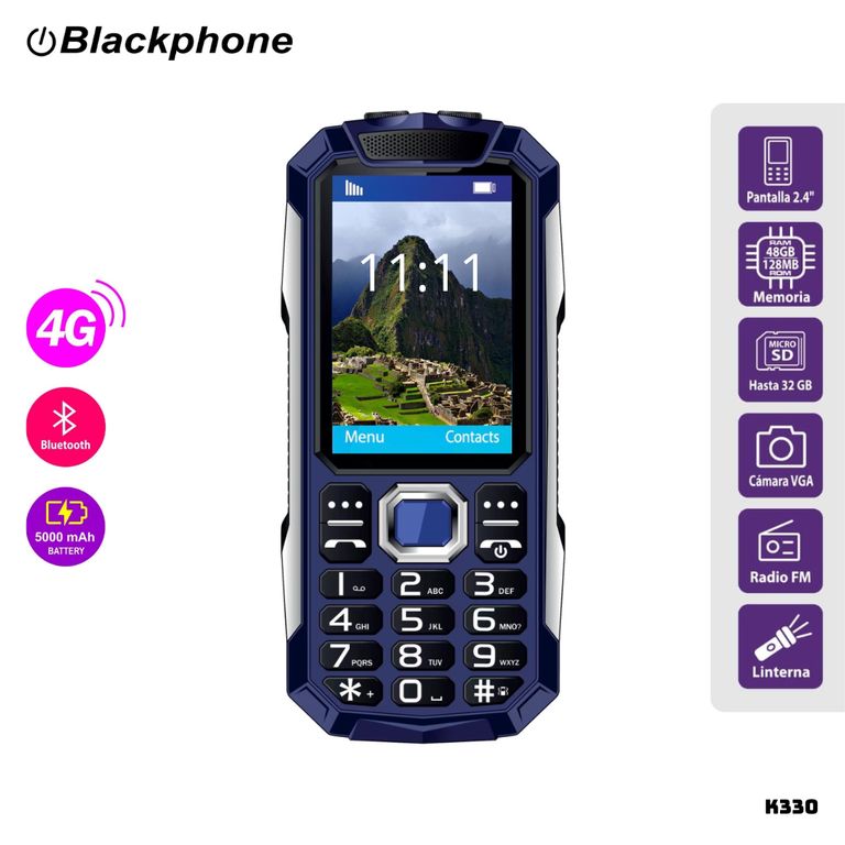 CCELULAR BASICO BLACKPHONE K330 4G DUAL SIM - AZUL