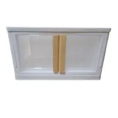 WELL BEING - Caja Organizadora Plegable 72L con Puertas Transparentes y Ruedas