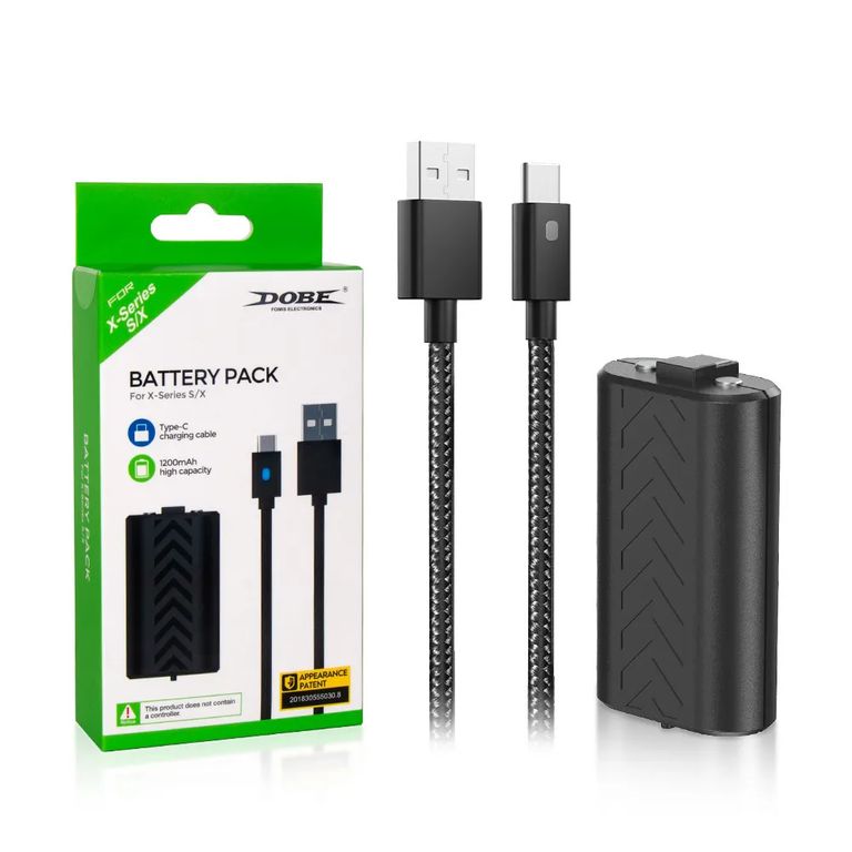 Batería Recargable 1200mAh para Mandos Xbox Series SX + Cable Trenzado 3m
