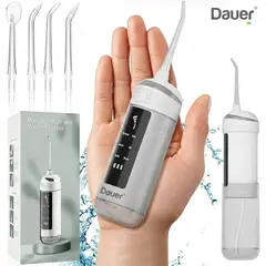 DAUER - Irrigador Dental Profesional Plegable 6 Modos Y 4 Boquillas Limpieza Profunda Portátil IPX7
