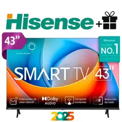 HISENSE - TELEVISOR 43 FHD SMART TV MOD 43A4NV+ ANTENA DIGITAL