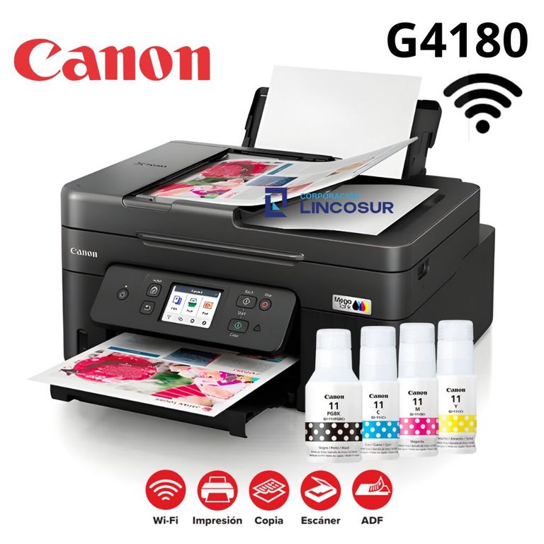 Impresora Multifuncional PIXMA G4180 Wi-Fi ADF
