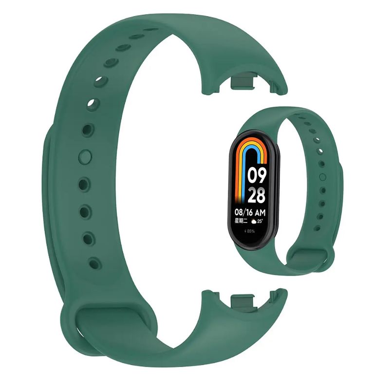Correa Silicona Compatible con Xiaomi Mi Band 10 - V. Militar