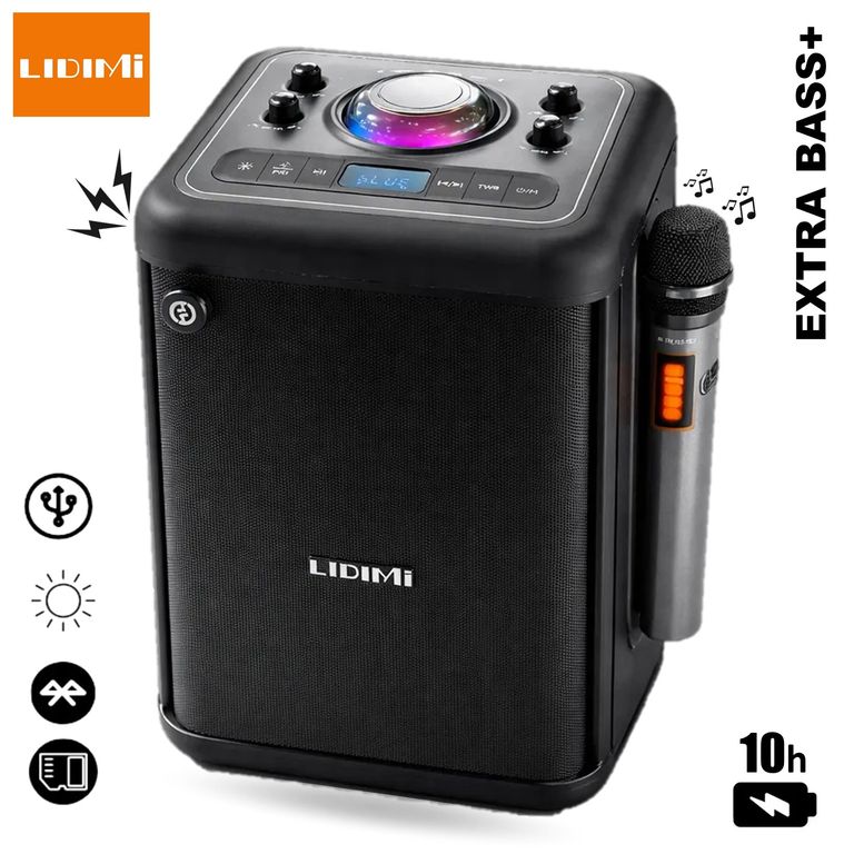 Parlante Portátil Bluetooth Ld-s998 Extra Bass+ Usb Negro