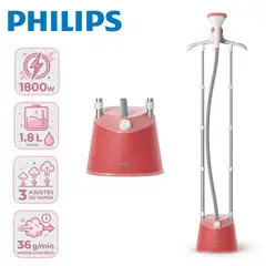 PHILIPS - Vaporizador de prendas STE1020 con 36 g/min tanque 1,8 Litros