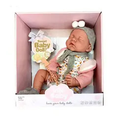 GENERICO - Muñeca Bebe Kiki Dormida 40cm