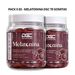GENERICO - PACK X 02 - Melatonina en gomitas DGC Nutrition - 70 unidades Sabor Arándonos