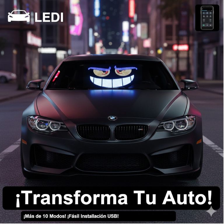 Letrero Led 3 pcs Devil Eyes Nuevo Modelo Auto 10 Modos Animación